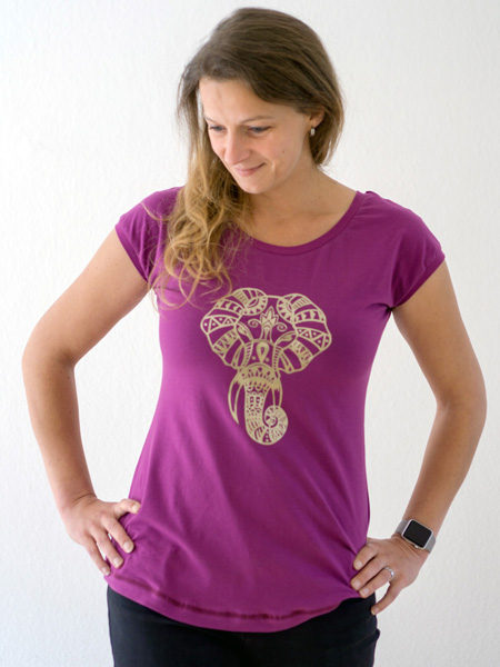 schnelles Shirt von AnniNanni mit Elefant Mandala Plot